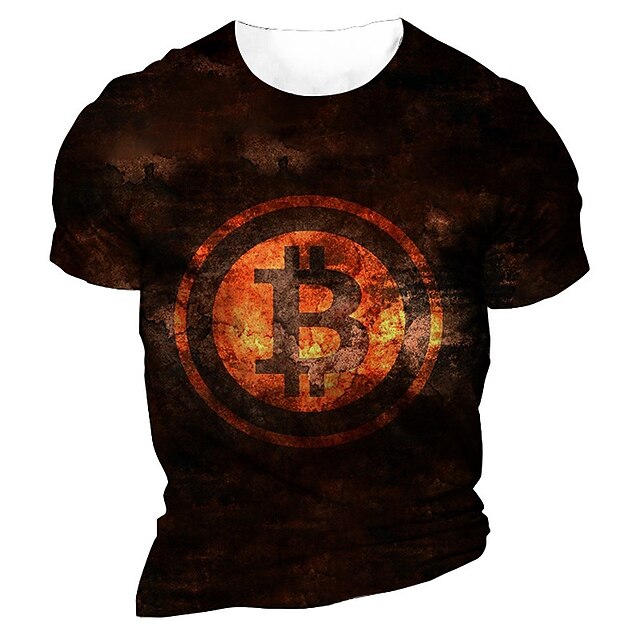 Men's Unisex T shirt 3D Print Graphic Prints Bitcoin Crew Neck Street Daily Print Short Sleeve Tops Casual Designer Big and Tall Sports Black
Men's Unisex T shirt 3D Print Graphic Prints Bitcoin Crew Neck Street Daily Print Short Sleeve Tops Casual Designer Big and Tall Sports Black