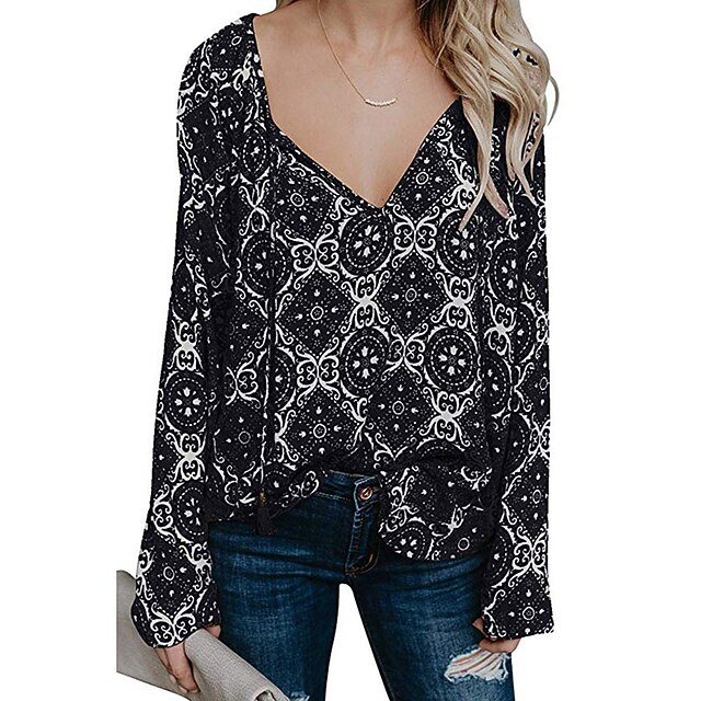 Women's Blouse Shirt Graphic Patchwork V Neck Casual Vintage Boho Tops Black Wine Army Green
Women's Blouse Shirt Graphic Patchwork V Neck Casual Vintage Boho Tops Black Wine Army Green