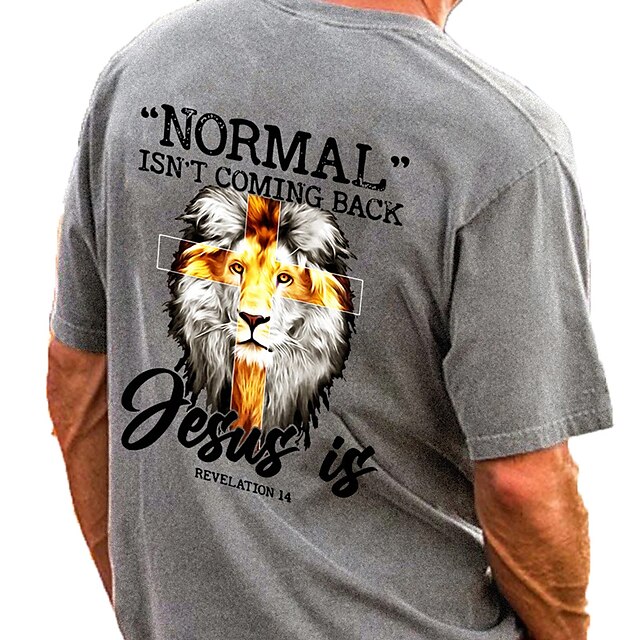 Men's T shirt Hot Stamping Lion Letter Crew Neck Casual Daily Print Short Sleeve Tops Lightweight Fashion Big and Tall Sports White Gray
Men's T shirt Hot Stamping Lion Letter Crew Neck Casual Daily Print Short Sleeve Tops Lightweight Fashion Big and Tall Sports White Gray