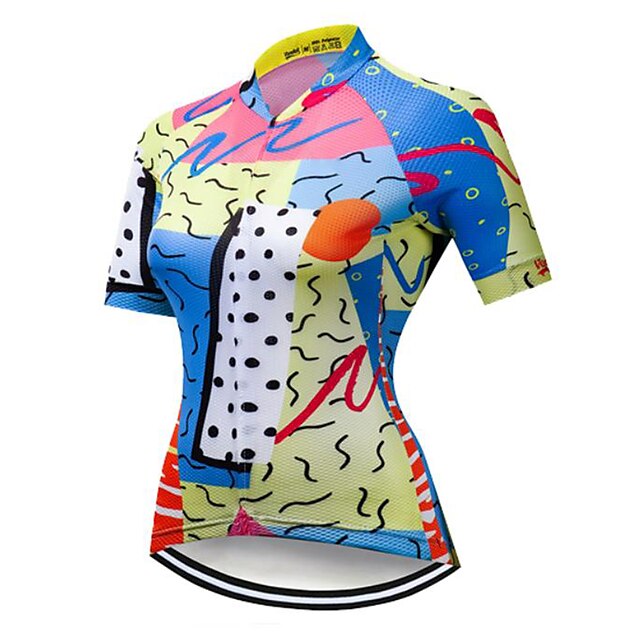 21Grams Women's Short Sleeve Cycling Jersey Summer Spandex Blue Polka Dot Color Block Bike Top Mountain Bike MTB Road Bike Cycling Quick Dry Moisture Wicking Sports Clothing Apparel / Athleisure
21Grams Women's Short Sleeve Cycling Jersey Summer Spandex Blue Polka Dot Color Block Bike Top Mountain Bike MTB Road Bike Cycling Quick Dry Moisture Wicking Sports Clothing Apparel / Athleisure