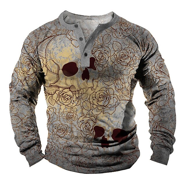Men's Unisex Sweatshirt Pullover Graphic Prints Skull Rose Print Casual Daily Sports 3D Print Casual Vintage Hoodies Sweatshirts Gray Brown
Men's Unisex Sweatshirt Pullover Graphic Prints Skull Rose Print Casual Daily Sports 3D Print Casual Vintage Hoodies Sweatshirts Gray Brown