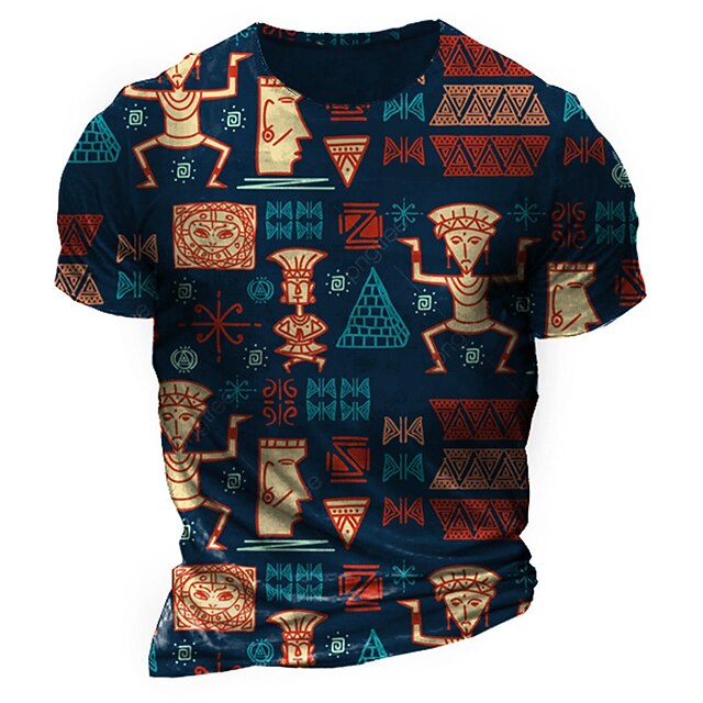 Men's Unisex T shirt 3D Print Tribal Graphic Prints Crew Neck Street Daily Print Short Sleeve Tops Casual Designer Big and Tall Boho Blue
Men's Unisex T shirt 3D Print Tribal Graphic Prints Crew Neck Street Daily Print Short Sleeve Tops Casual Designer Big and Tall Boho Blue