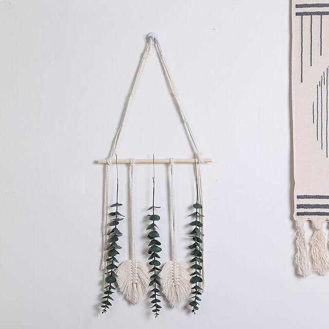 Hand Woven Tassel Green Plant Tapestry Cotton Thread Tapestry Living Room Bedroom Bohemian Tapestry Hanging Pocket
Hand Woven Tassel Green Plant Tapestry Cotton Thread Tapestry Living Room Bedroom Bohemian Tapestry Hanging Pocket