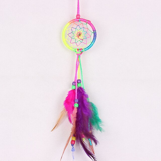 Colorful Feather Pendant Mini Car Dream Catcher Holiday Gift Small Household Pendant
Colorful Feather Pendant Mini Car Dream Catcher Holiday Gift Small Household Pendant