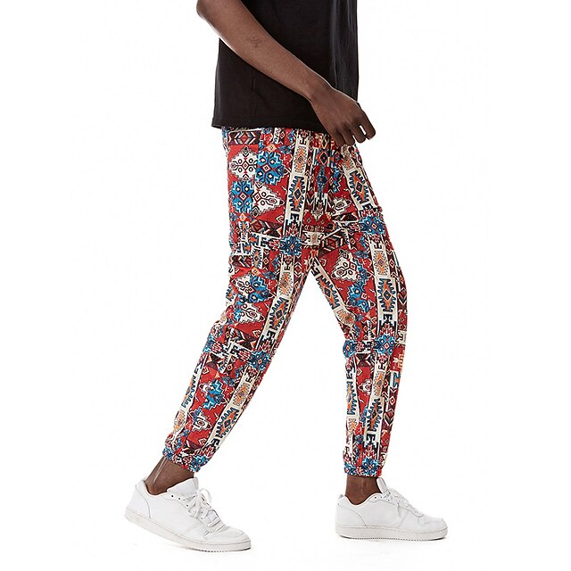 Men's Ethnic Style Fashion Jogger Trousers 3D Print Elastic Waist Pants Casual Daily Micro-elastic Flower / Floral Graphic Prints Comfort Soft Mid Waist Black / Red Dark Blue / Red Red S M L XL XXL
Men's Ethnic Style Fashion Jogger Trousers 3D Print Elastic Waist Pants Casual Daily Micro-elastic Flower / Floral Graphic Prints Comfort Soft Mid Waist Black / Red Dark Blue / Red Red S M L XL XXL
