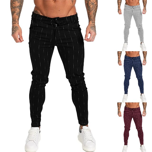 Men's Fashion Casual / Sporty Chinos Trousers Tapered pants Pocket Ankle-Length Pants Casual Daily Micro-elastic Stripe Breathable Outdoor Mid Waist Black Green Blue Black Wine Grey M L XL XXL 3XL
Men's Fashion Casual / Sporty Chinos Trousers Tapered pants Pocket Ankle-Length Pants Casual Daily Micro-elastic Stripe Breathable Outdoor Mid Waist Black Green Blue Black Wine Grey M L XL XXL 3XL