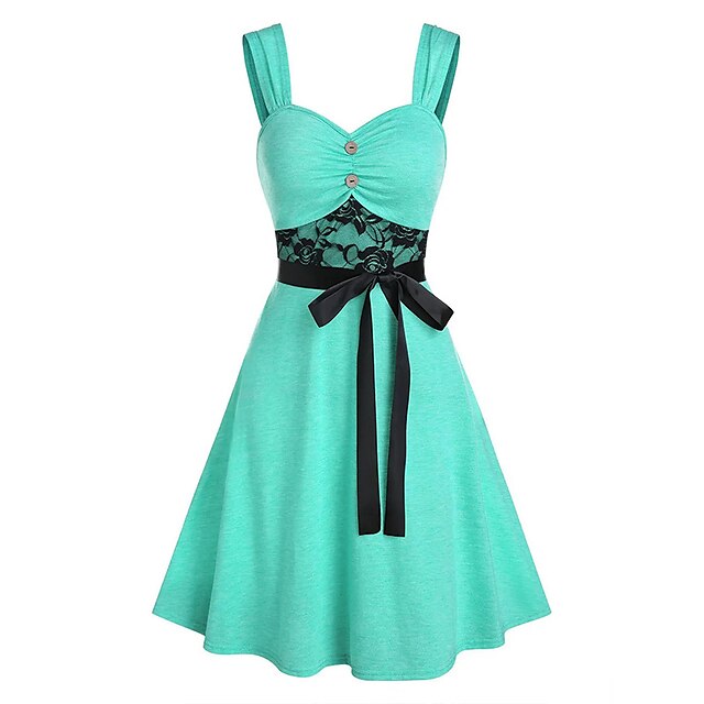 Women's A Line Dress Short Mini Dress Light Blue Sleeveless Color Block Lace up Lace Button Spring Summer V Neck Stylish Vacation 2022 S M L XL XXL
Women's A Line Dress Short Mini Dress Light Blue Sleeveless Color Block Lace up Lace Button Spring Summer V Neck Stylish Vacation 2022 S M L XL XXL