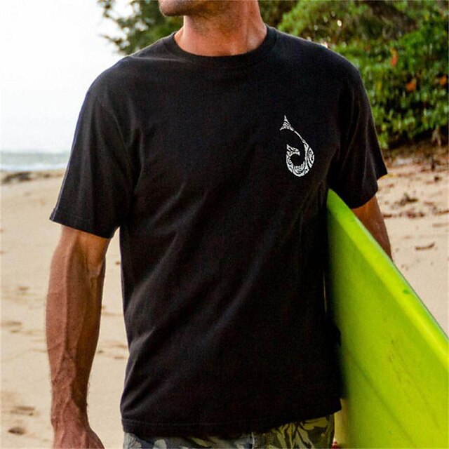 Men's T shirt Hot Stamping Graphic Fish Crew Neck Casual Daily Print Short Sleeve Tops Lightweight Fashion Big and Tall Sports Black
Men's T shirt Hot Stamping Graphic Fish Crew Neck Casual Daily Print Short Sleeve Tops Lightweight Fashion Big and Tall Sports Black