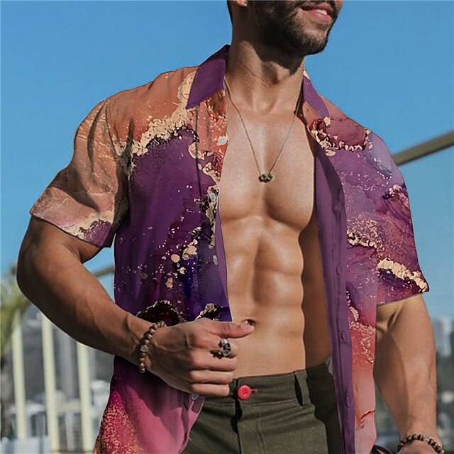 Men's Shirt Marble Turndown Street Casual Button-Down Print Short Sleeve Tops Casual Fashion Designer Breathable Pink
Men's Shirt Marble Turndown Street Casual Button-Down Print Short Sleeve Tops Casual Fashion Designer Breathable Pink