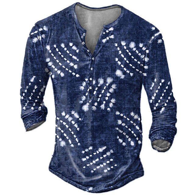 Men's Unisex Henley Shirt T shirt 3D Print Lattice Graphic Prints Henley Street Daily Button-Down Print Long Sleeve Tops Basic Casual Fashion Retro Blue
Men's Unisex Henley Shirt T shirt 3D Print Lattice Graphic Prints Henley Street Daily Button-Down Print Long Sleeve Tops Basic Casual Fashion Retro Blue