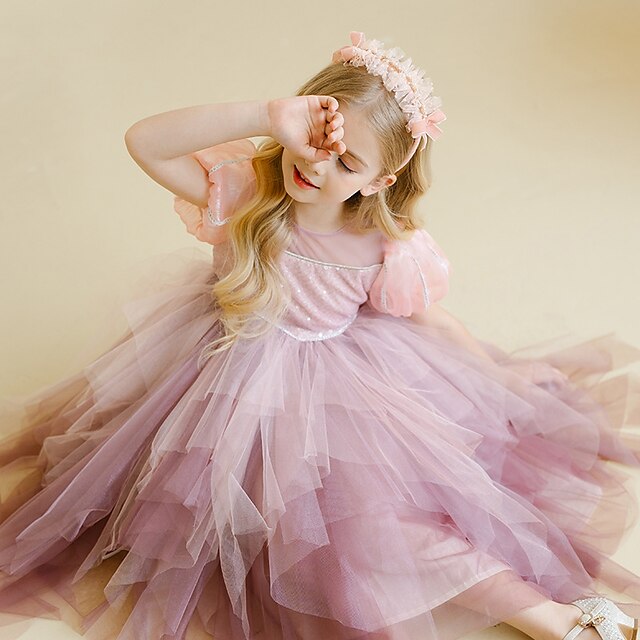 Kids Little Girls' Dress Sequin A Line Dress Birthday Christening dress Ruched Mesh Pink Midi Short Sleeve Princess Sweet Dresses Summer Regular Fit 3-10 Years
Kids Little Girls' Dress Sequin A Line Dress Birthday Christening dress Ruched Mesh Pink Midi Short Sleeve Princess Sweet Dresses Summer Regular Fit 3-10 Years