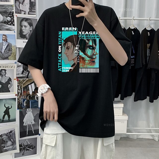 Inspired by Attack on Titan Eren Jaeger Cosplay Costume T-shirt 100% Polyester Pattern Harajuku Graphic Kawaii T-shirt For Men's / Women's / Couple's
Inspired by Attack on Titan Eren Jaeger Cosplay Costume T-shirt 100% Polyester Pattern Harajuku Graphic Kawaii T-shirt For Men's / Women's / Couple's