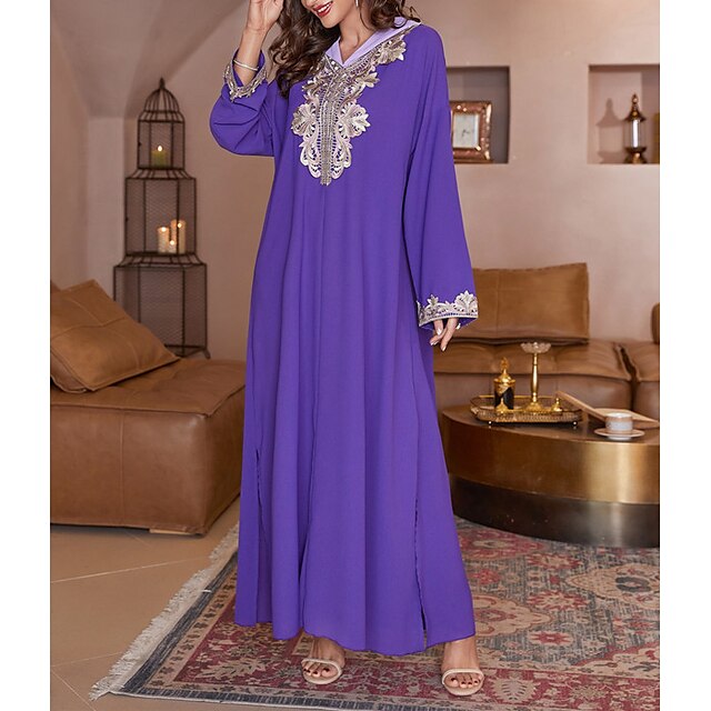 Women's A Line Dress Maxi long Dress Purple Long Sleeve Pure Color Chiffon Spring Summer V Neck Elegant Luxurious Elegant Puff Sleeve Mesh S M L XL / Party Dress
Women's A Line Dress Maxi long Dress Purple Long Sleeve Pure Color Chiffon Spring Summer V Neck Elegant Luxurious Elegant Puff Sleeve Mesh S M L XL / Party Dress