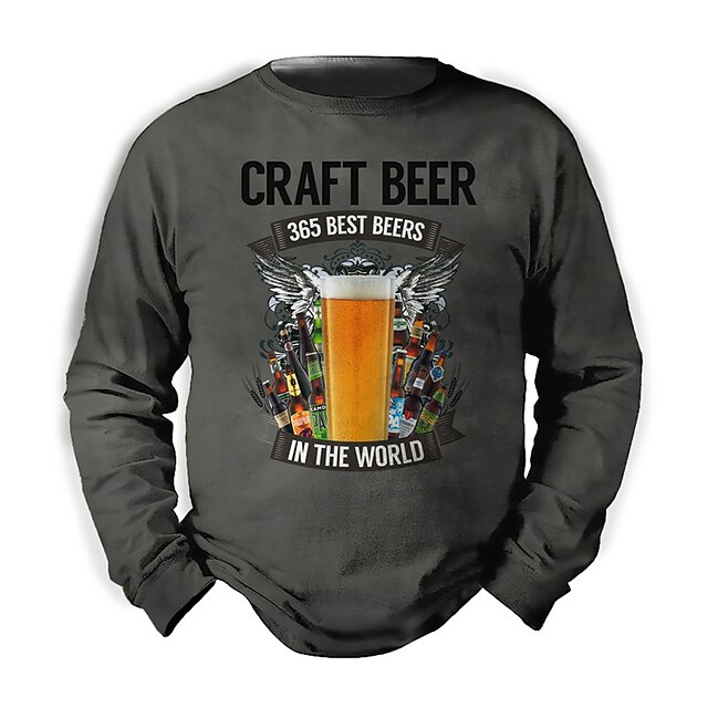 Men's Unisex Sweatshirt Pullover Graphic Prints Beer Print Daily Sports 3D Print Casual Vintage Hoodies Sweatshirts Green Gray
Men's Unisex Sweatshirt Pullover Graphic Prints Beer Print Daily Sports 3D Print Casual Vintage Hoodies Sweatshirts Green Gray