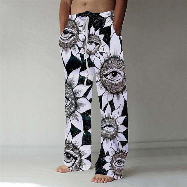 Men's Fashion Streetwear Straight Baggy 3D Print Elastic Drawstring Design Front Pocket Pants Casual Daily Graphic Prints Sunflower Comfort Soft Mid Waist Black / White S M L XL XXL
Men's Fashion Streetwear Straight Baggy 3D Print Elastic Drawstring Design Front Pocket Pants Casual Daily Graphic Prints Sunflower Comfort Soft Mid Waist Black / White S M L XL XXL