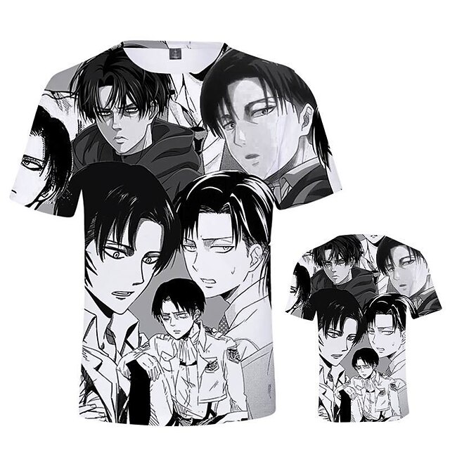 Inspired by Attack on Titan Levi·Ackerman T-shirt Cartoon 100% Polyester Anime Harajuku Graphic Kawaii T-shirt For Men's / Women's / Couple's
Inspired by Attack on Titan Levi·Ackerman T-shirt Cartoon 100% Polyester Anime Harajuku Graphic Kawaii T-shirt For Men's / Women's / Couple's