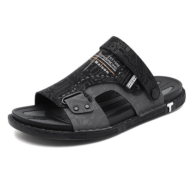 Men's Sandals Slingback Sandals Casual Beach Daily Faux Leather Black Gray Spring
Men's Sandals Slingback Sandals Casual Beach Daily Faux Leather Black Gray Spring