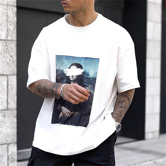 Men's T shirt Hot Stamping Graphic Oil Painting Crew Neck Casual Daily Print Short Sleeve Tops Lightweight Fashion Big and Tall Sports White
Men's T shirt Hot Stamping Graphic Oil Painting Crew Neck Casual Daily Print Short Sleeve Tops Lightweight Fashion Big and Tall Sports White