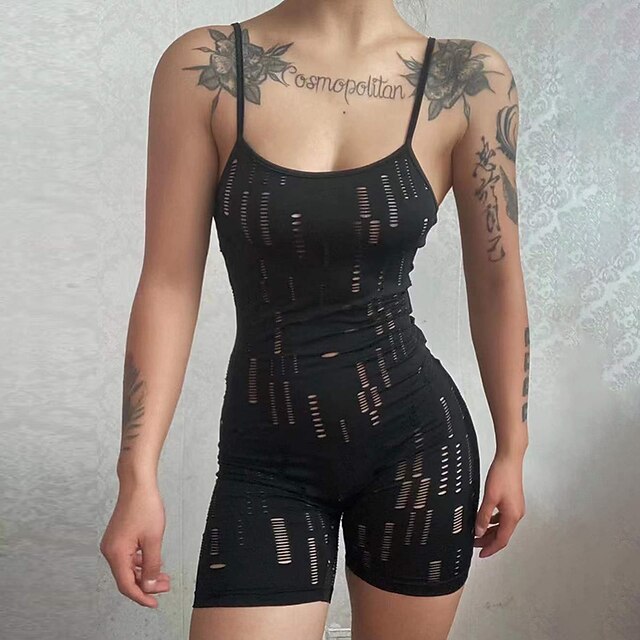 Women's Romper Backless Cut Out Solid Color Crew Neck Active Home Street Regular Fit Sleeveless White Black S M L Spring
Women's Romper Backless Cut Out Solid Color Crew Neck Active Home Street Regular Fit Sleeveless White Black S M L Spring