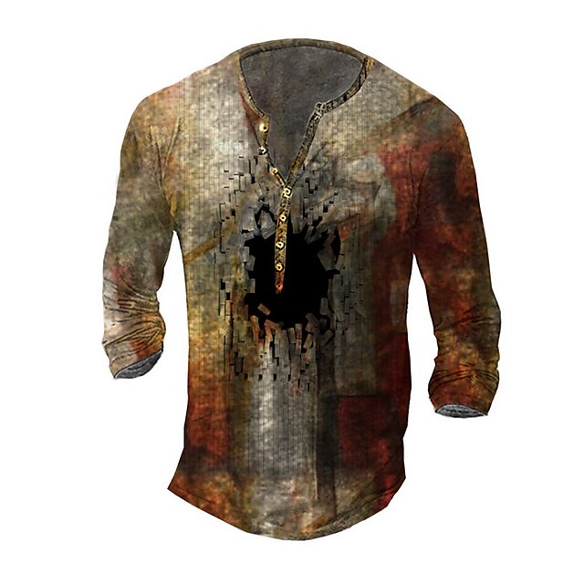 Men's Henley Shirt Tee T shirt 3D Print Graphic Optical Illusion Plus Size Henley Daily Sports Button-Down Print Long Sleeve Tops Casual Vintage Classic Designer Brown
Men's Henley Shirt Tee T shirt 3D Print Graphic Optical Illusion Plus Size Henley Daily Sports Button-Down Print Long Sleeve Tops Casual Vintage Classic Designer Brown
