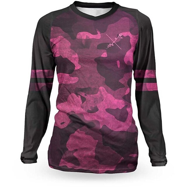 21Grams Women's Long Sleeve Downhill Jersey Spandex Rose Red Camo / Camouflage Bike Top Mountain Bike MTB Road Bike Cycling Quick Dry Moisture Wicking Sports Clothing Apparel / Athleisure
21Grams Women's Long Sleeve Downhill Jersey Spandex Rose Red Camo / Camouflage Bike Top Mountain Bike MTB Road Bike Cycling Quick Dry Moisture Wicking Sports Clothing Apparel / Athleisure