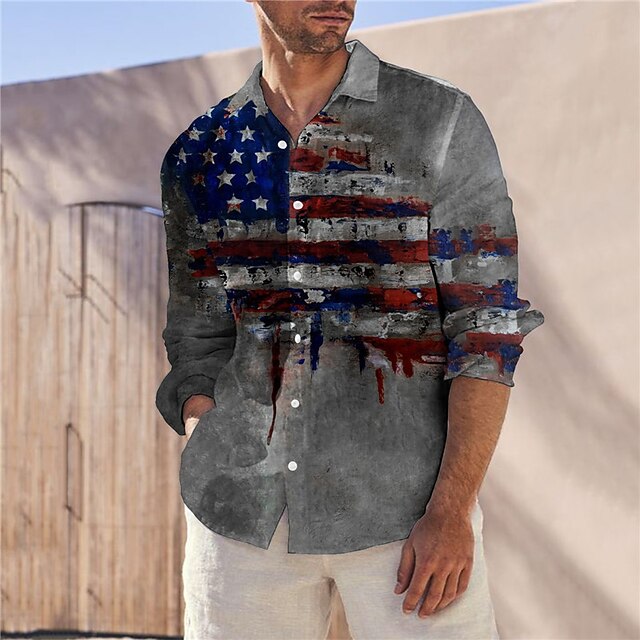 Men's Shirt 3D Print National Flag V Neck Casual Daily 3D Print Long Sleeve Tops Casual Fashion Designer Comfortable Gray
Men's Shirt 3D Print National Flag V Neck Casual Daily 3D Print Long Sleeve Tops Casual Fashion Designer Comfortable Gray