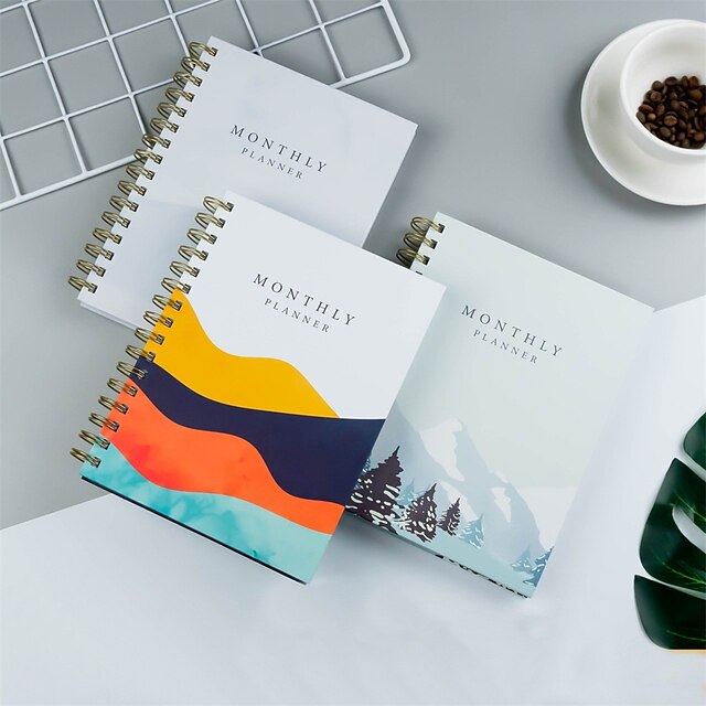 2022 Spiral Twin-Wire Binding Daily Weekly Monthly Planner A5 5.8×8.3 Inch Classic Paper Hardcover Agenda Double Coil Design Monthly Tabs Planner 112 Pages for School Office Student
2022 Spiral Twin-Wire Binding Daily Weekly Monthly Planner A5 5.8×8.3 Inch Classic Paper Hardcover Agenda Double Coil Design Monthly Tabs Planner 112 Pages for School Office Student