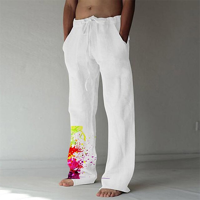 Men's Fashion Designer Straight Trousers Elastic Drawstring Design Front Pocket Print Pants Casual Daily Graphic Prints Graffiti Cotton Blend Comfort Soft Mid Waist White Khaki M L XL XXL 3XL
Men's Fashion Designer Straight Trousers Elastic Drawstring Design Front Pocket Print Pants Casual Daily Graphic Prints Graffiti Cotton Blend Comfort Soft Mid Waist White Khaki M L XL XXL 3XL