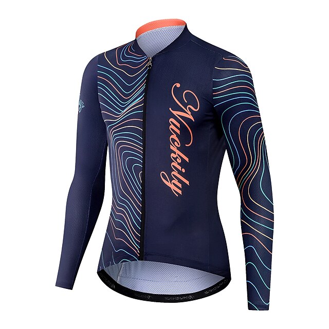 Nuckily Women's Long Sleeve Cycling Jersey Spandex Dark Navy Bike Top Mountain Bike MTB Road Bike Cycling Quick Dry Moisture Wicking Sports Clothing Apparel / Stretchy / Athleisure
Nuckily Women's Long Sleeve Cycling Jersey Spandex Dark Navy Bike Top Mountain Bike MTB Road Bike Cycling Quick Dry Moisture Wicking Sports Clothing Apparel / Stretchy / Athleisure