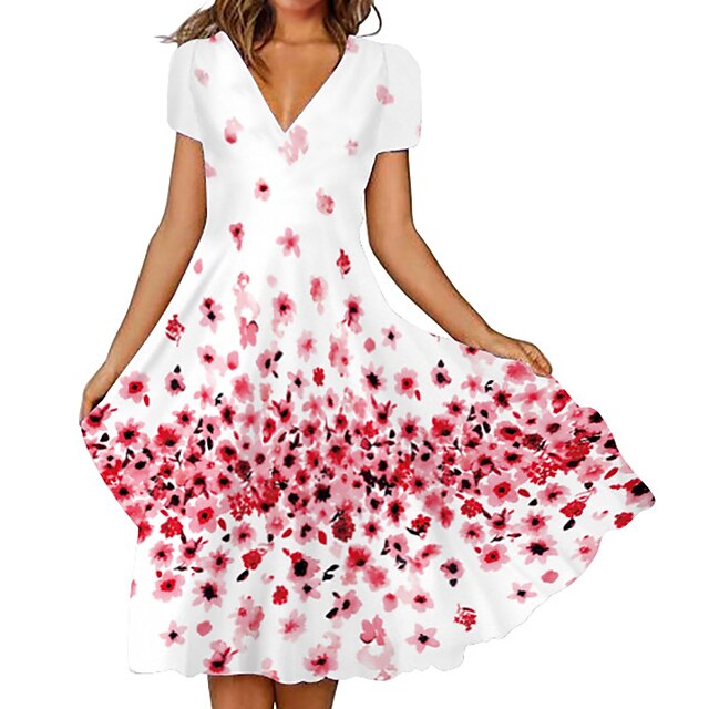 Women's A Line Dress Midi Dress Light Pink Blue Black Gray Pink Short Sleeve Floral Print Spring Summer V Neck Casual Modern 2022 S M L XL XXL 3XL
Women's A Line Dress Midi Dress Light Pink Blue Black Gray Pink Short Sleeve Floral Print Spring Summer V Neck Casual Modern 2022 S M L XL XXL 3XL