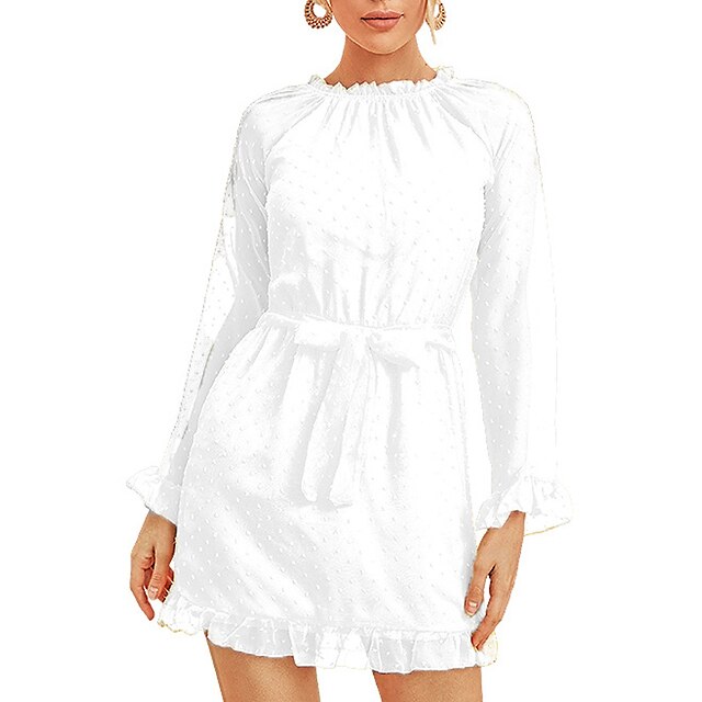 Women's Sheath Dress Short Mini Dress White Black Gray Yellow Long Sleeve Pure Color Ruched Ruffle Spring Summer Round Neck Casual 2022 S M L
Women's Sheath Dress Short Mini Dress White Black Gray Yellow Long Sleeve Pure Color Ruched Ruffle Spring Summer Round Neck Casual 2022 S M L