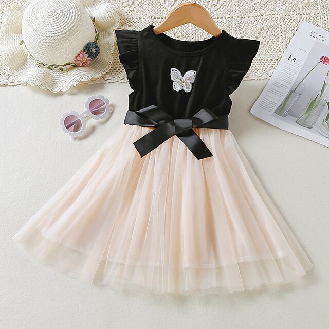 Kids Little Girls' Dress Butterfly A Line Dress Daily Ruched Mesh Black Knee-length Short Sleeve Princess Cute Dresses Spring Summer Regular Fit 2-8 Years
Kids Little Girls' Dress Butterfly A Line Dress Daily Ruched Mesh Black Knee-length Short Sleeve Princess Cute Dresses Spring Summer Regular Fit 2-8 Years