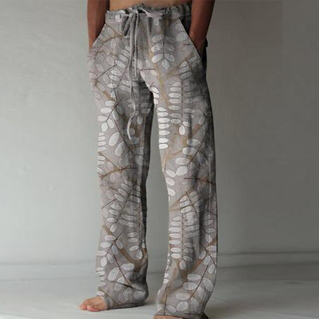 Men's Fashion Streetwear Straight Baggy Beach Pants 3D Print Elastic Drawstring Design Front Pocket Pants Casual Daily Leaf Graphic Prints Comfort Soft Mid Waist Gray S M L XL XXL
Men's Fashion Streetwear Straight Baggy Beach Pants 3D Print Elastic Drawstring Design Front Pocket Pants Casual Daily Leaf Graphic Prints Comfort Soft Mid Waist Gray S M L XL XXL