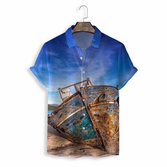 Men's Shirt 3D Print Graphic Turndown Casual Daily 3D Print Short Sleeve Tops Casual Fashion Classic Blue
Men's Shirt 3D Print Graphic Turndown Casual Daily 3D Print Short Sleeve Tops Casual Fashion Classic Blue