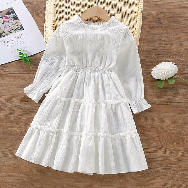 Kids Little Girls' Dress Color Block A Line Dress Daily Ruched White Pink Midi Long Sleeve Princess Cute Dresses Spring Summer Regular Fit 2-6 Years
Kids Little Girls' Dress Color Block A Line Dress Daily Ruched White Pink Midi Long Sleeve Princess Cute Dresses Spring Summer Regular Fit 2-6 Years