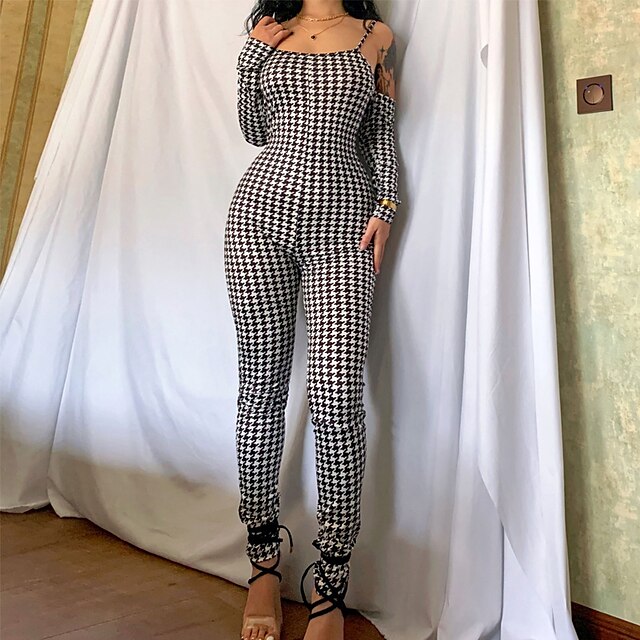 Women's Jumpsuit Backless Print Print Strap Casual Daily Street Casual Regular Fit Long Sleeve Black S M L Spring
Women's Jumpsuit Backless Print Print Strap Casual Daily Street Casual Regular Fit Long Sleeve Black S M L Spring