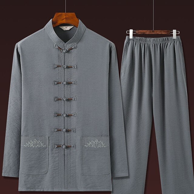 Adults Men's Classic Timeless Elegant Luxurious Chinese Style Hanfu For Party Festival Polyester Top Dress Pants
Adults Men's Classic Timeless Elegant Luxurious Chinese Style Hanfu For Party Festival Polyester Top Dress Pants