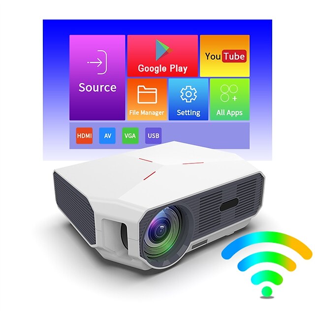 A4300 PRO LCD Projector Built-in speaker Keystone Correction Video Projector for Home Theater 1080P (1920x1080) 4600 lm Android 9.0 Compatible with HDMI USB TF VGA
A4300 PRO LCD Projector Built-in speaker Keystone Correction Video Projector for Home Theater 1080P (1920x1080) 4600 lm Android 9.0 Compatible with HDMI USB TF VGA