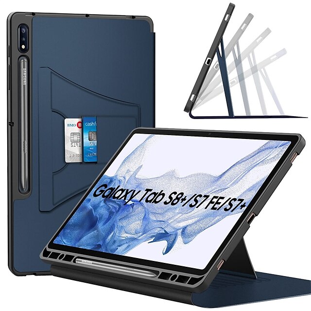 Tablet Case Cover for Galaxy Tab S8 Plus Case /S8 Case/Galaxy Tab S7 Plus 2020 Galaxy Tab S7 FE 2021 Case 12.4'' Auto Wake/Sleep with S Pen Holder Multiple Angle Stand Tablet Cover
Tablet Case Cover for Galaxy Tab S8 Plus Case /S8 Case/Galaxy Tab S7 Plus 2020 Galaxy Tab S7 FE 2021 Case 12.4'' Auto Wake/Sleep with S Pen Holder Multiple Angle Stand Tablet Cover