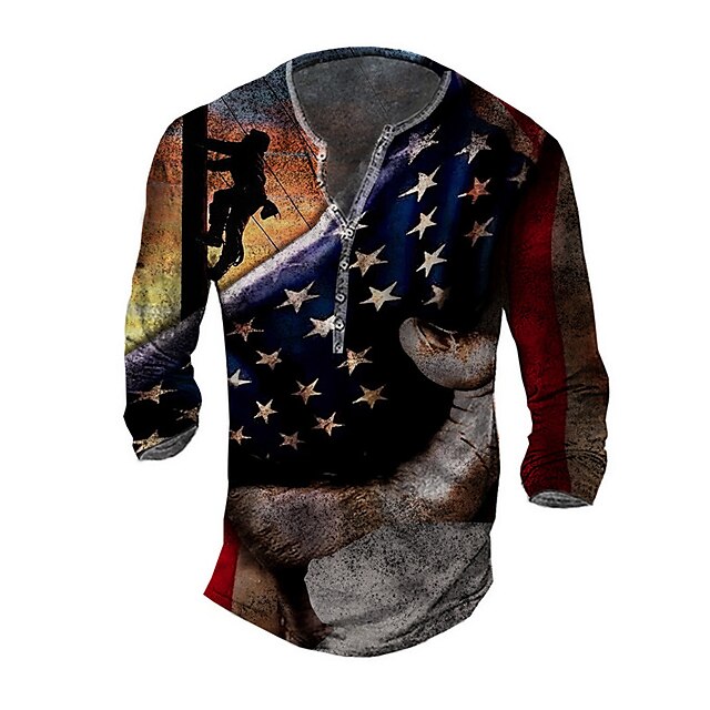 Men's Henley Shirt Tee T shirt 3D Print Graphic National Flag Plus Size Henley Daily Sports Button-Down Print Long Sleeve Tops Basic Casual Classic Designer Blue
Men's Henley Shirt Tee T shirt 3D Print Graphic National Flag Plus Size Henley Daily Sports Button-Down Print Long Sleeve Tops Basic Casual Classic Designer Blue