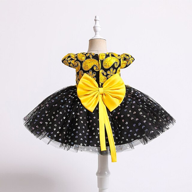 Toddler Little Girls' Dress Sequin Tulle Dress Party Birthday Mesh Bow Wine Royal Blue Yellow Knee-length Short Sleeve Elegant Sweet Dresses Children's Day Spring Summer Slim 1-3 Years
Toddler Little Girls' Dress Sequin Tulle Dress Party Birthday Mesh Bow Wine Royal Blue Yellow Knee-length Short Sleeve Elegant Sweet Dresses Children's Day Spring Summer Slim 1-3 Years