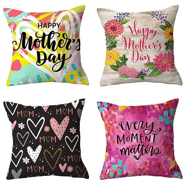 Mother's Day Double Side Cushion Cover 4PC Soft Decorative Square Throw Pillow Cover Cushion Case Pillowcase for Bedroom Livingroom Superior Quality Machine Washable Indoor Cushion for Sofa Couch Bed Chair
Mother's Day Double Side Cushion Cover 4PC Soft Decorative Square Throw Pillow Cover Cushion Case Pillowcase for Bedroom Livingroom Superior Quality Machine Washable Indoor Cushion for Sofa Couch Bed Chair