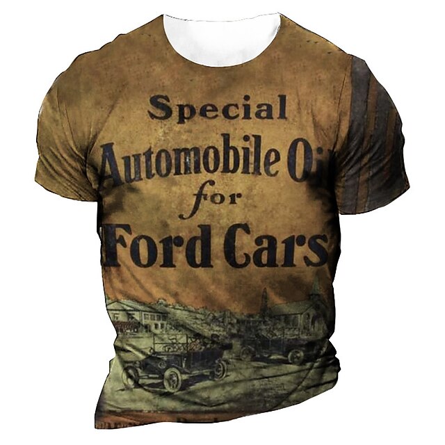 Men's T shirt 3D Print Graphic Letter Crew Neck Casual Daily Print Short Sleeve Tops Fashion Vintage Designer Big and Tall Brown
Men's T shirt 3D Print Graphic Letter Crew Neck Casual Daily Print Short Sleeve Tops Fashion Vintage Designer Big and Tall Brown