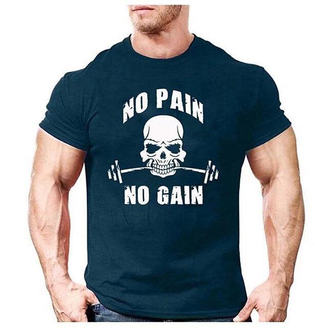 Men's T shirt Hot Stamping Graphic Skull Crew Neck Casual Daily Print Short Sleeve Tops Lightweight Fashion Big and Tall Sports Navy Blue
Men's T shirt Hot Stamping Graphic Skull Crew Neck Casual Daily Print Short Sleeve Tops Lightweight Fashion Big and Tall Sports Navy Blue
