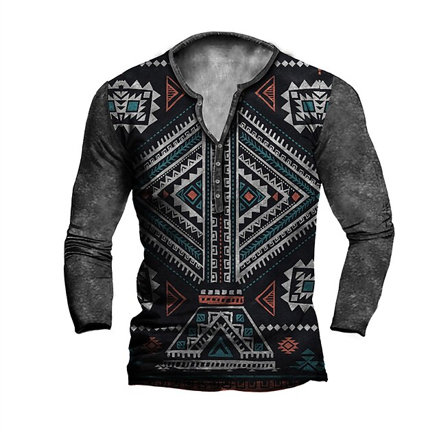 Men's Henley Shirt T shirt 3D Print Graphic Tribal Henley Casual Daily Button-Down Print Long Sleeve Tops Casual Vintage Classic Designer Dark Gray
Men's Henley Shirt T shirt 3D Print Graphic Tribal Henley Casual Daily Button-Down Print Long Sleeve Tops Casual Vintage Classic Designer Dark Gray