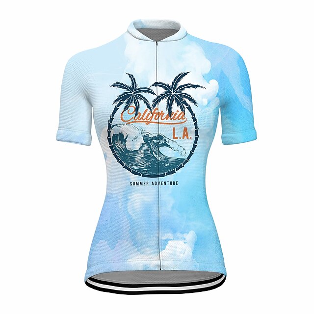 21Grams Women's Short Sleeve Cycling Jersey Summer Spandex Blue California Republic Bike Top Mountain Bike MTB Road Bike Cycling Quick Dry Moisture Wicking Sports Clothing Apparel / Stretchy
21Grams Women's Short Sleeve Cycling Jersey Summer Spandex Blue California Republic Bike Top Mountain Bike MTB Road Bike Cycling Quick Dry Moisture Wicking Sports Clothing Apparel / Stretchy