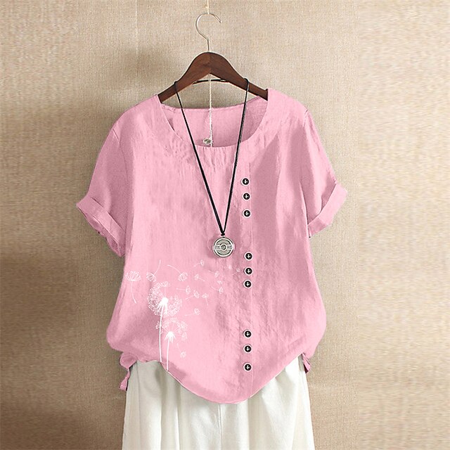 Women's Plus Size Tops T shirt Floral Graphic Print Short Sleeve Crewneck Vintage Streetwear Daily Going out Cotton Spring Summer Black Pink
Women's Plus Size Tops T shirt Floral Graphic Print Short Sleeve Crewneck Vintage Streetwear Daily Going out Cotton Spring Summer Black Pink