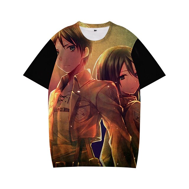 Inspired by Attack on Titan Mikasa Ackerman Eren Yeager T-shirt Cartoon 100% Polyester Anime Harajuku Graphic Kawaii T-shirt For Men's / Women's / Couple's
Inspired by Attack on Titan Mikasa Ackerman Eren Yeager T-shirt Cartoon 100% Polyester Anime Harajuku Graphic Kawaii T-shirt For Men's / Women's / Couple's
