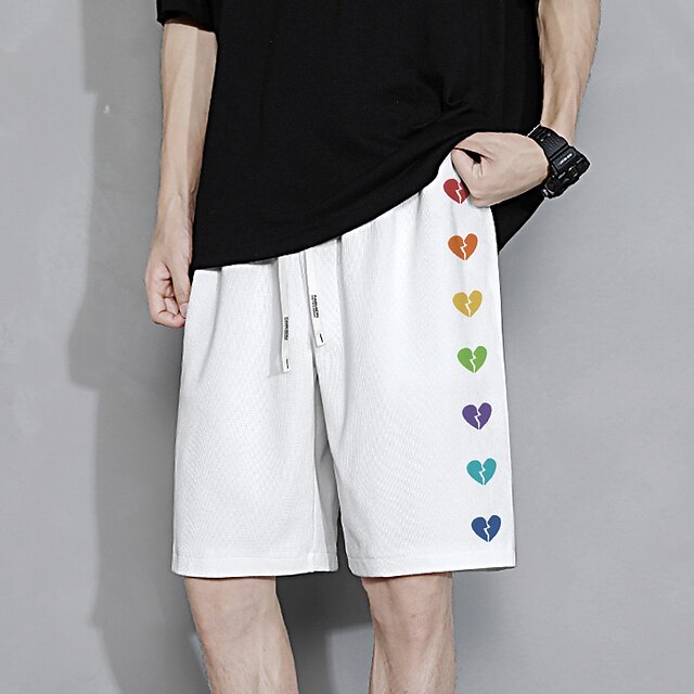 Men's Shorts Athleisure Baggy Shorts Shorts Drawstring Print Short Pants Daily Micro-elastic Heart Outdoor Sports Mid Waist Green White Black M L XL XXL
Men's Shorts Athleisure Baggy Shorts Shorts Drawstring Print Short Pants Daily Micro-elastic Heart Outdoor Sports Mid Waist Green White Black M L XL XXL