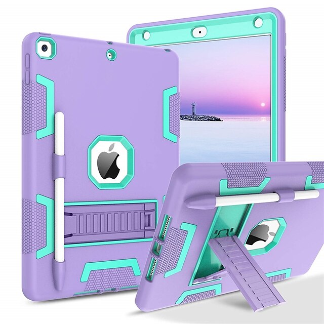 Tablet Case Cover For iPad 9th Generation Case iPad 8th Generation Case iPad 7th Gen Case iPad 10.2 2021/2020/2019 Case 3 in 1 Heavy Duty Rugged Shockproof Protective Cover with Stand Pen Holder Purple/Green
Tablet Case Cover For iPad 9th Generation Case iPad 8th Generation Case iPad 7th Gen Case iPad 10.2 2021/2020/2019 Case 3 in 1 Heavy Duty Rugged Shockproof Protective Cover with Stand Pen Holder Purple/Green